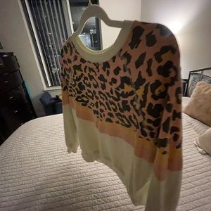 Wildfox leopard/wild print sweatshirt. Light material.